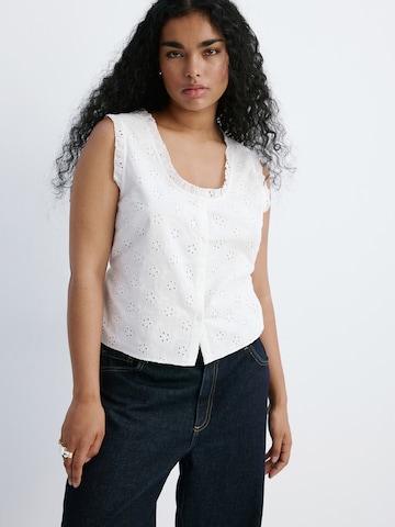 MANGO Bluza 'BROTUS' | bela barva