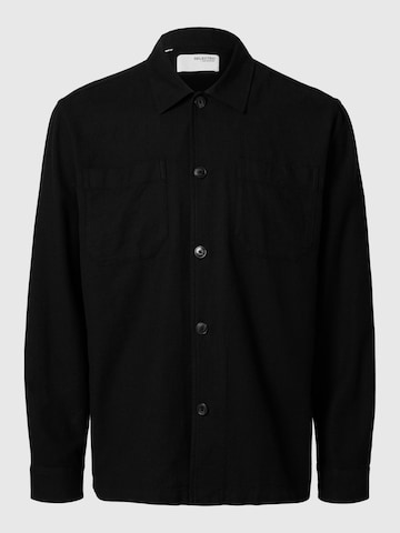 SELECTED HOMME Regular fit Button Up Shirt in Black