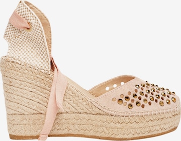 Alhamas Slingpumps 'Alpargata Cuña 10 cm' in Pink: Vorderseite
