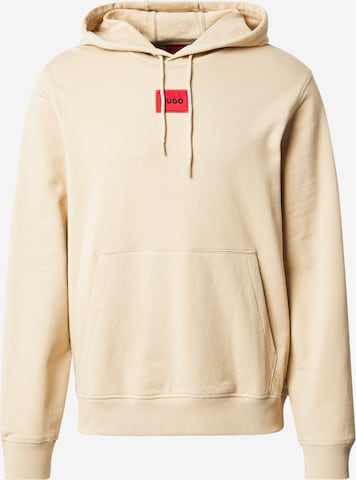 HUGO Mikina 'Daratschi214' – béžová: přední strana