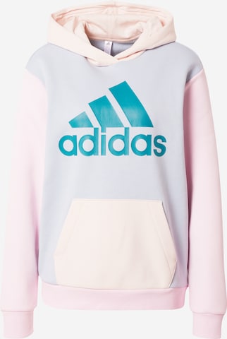 ADIDAS SPORTSWEAR Mikina 'Essentials Logo friend Fleece' – modrá: přední strana