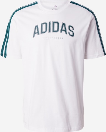 balta ADIDAS SPORTSWEAR Sportiniai marškinėliai 'Colleg': priekis
