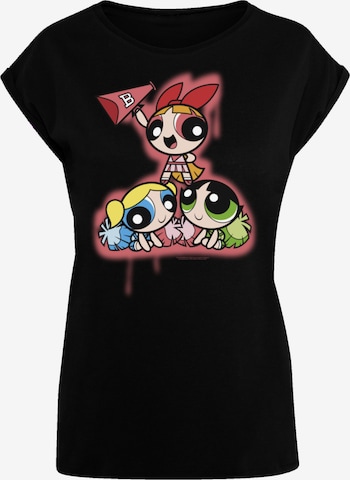 T-shirt 'Powerpuff Girls Cheerleaders' F4NT4STIC en noir : devant