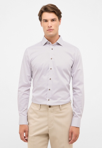 ETERNA Slim fit Business shirt in Brown: front