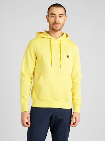 TOMMY HILFIGER Sweatshirt 'MONOGRAM IMD HOODIE' in Yellow: front