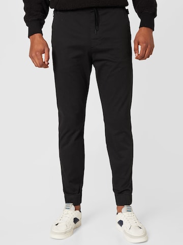 HOLLISTER Tapered Trousers in Blue: front