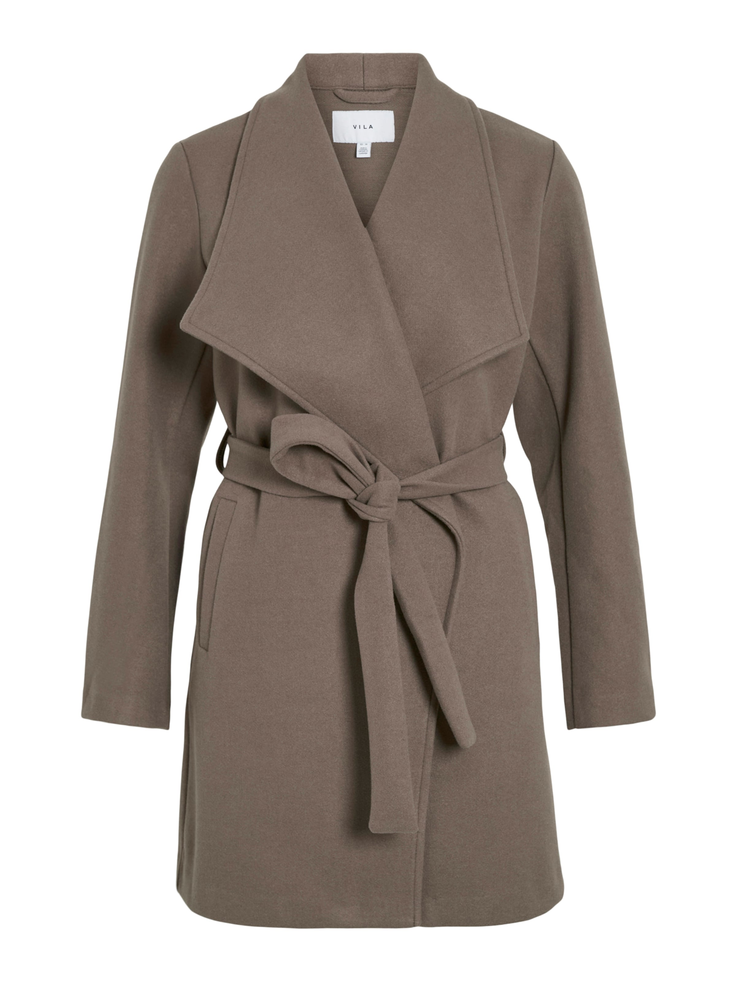 VILA Kevad-sügismantel 'VICOOLEY', värv hall: eest vaates