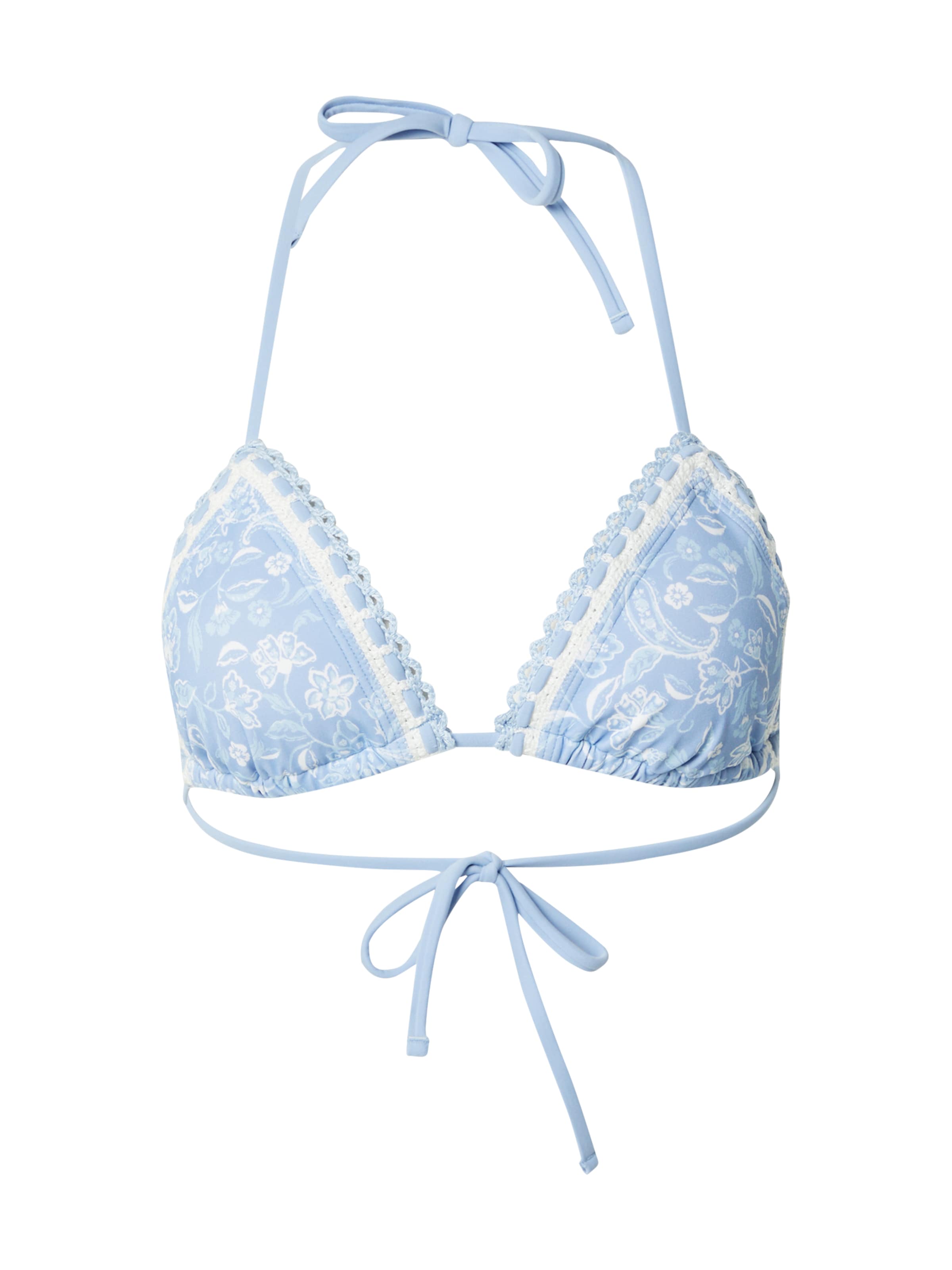 HOLLISTER Bikinioverdel i lyseblå / hvid, Produktvisning
