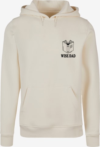 F4NT4STIC Sweatshirt 'Wise Dad Lustiges Vatertagsmotiv für schlaue Väter' in Beige: voorkant