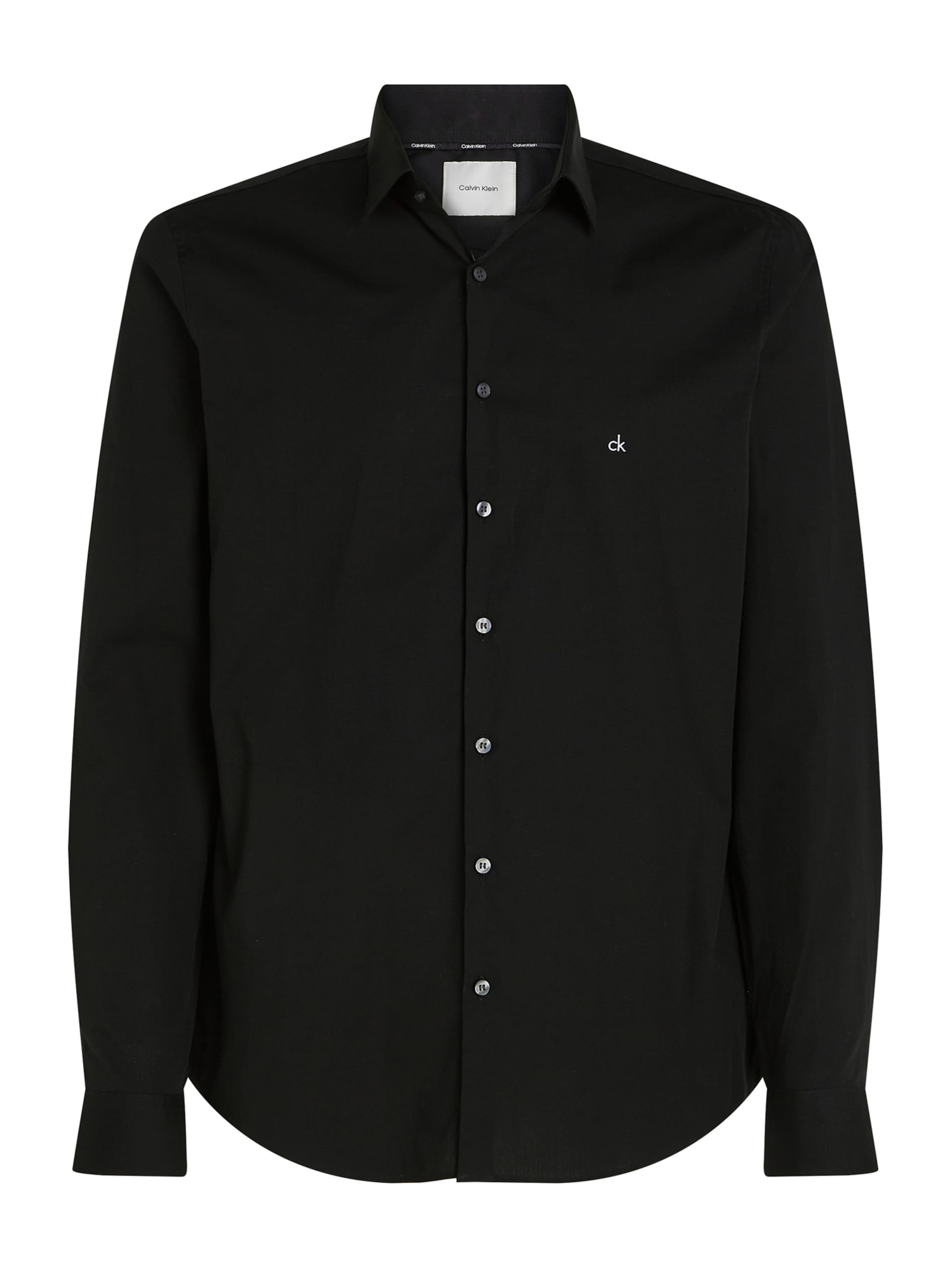 Slim fit Camicia di Calvin Klein in nero: frontale
