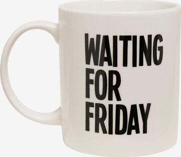 Mister Tee Cup 'Waiting For Friday' in White: front