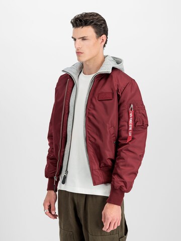 ALPHA INDUSTRIES Between-Season Jacket 'MA-1 D-Tec' in Red