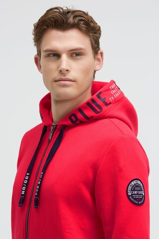 CAMP DAVID Zip-Up Hoodie in Red
