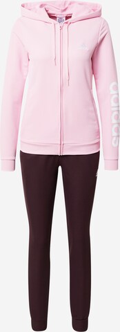 Survêtement 'Essentials Logo French Terry' ADIDAS SPORTSWEAR en rose : devant