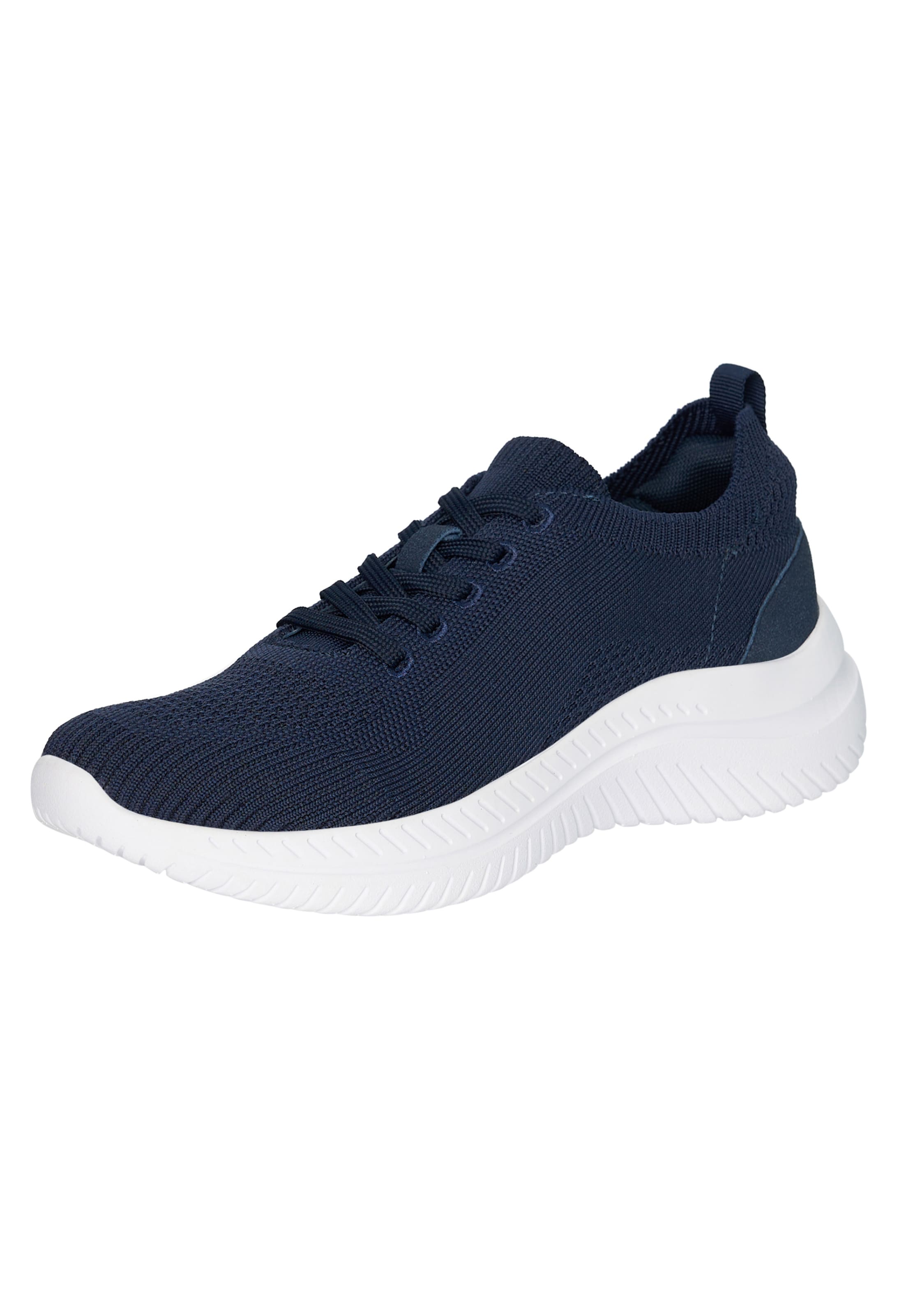 Elara Platform trainers in Blue: front