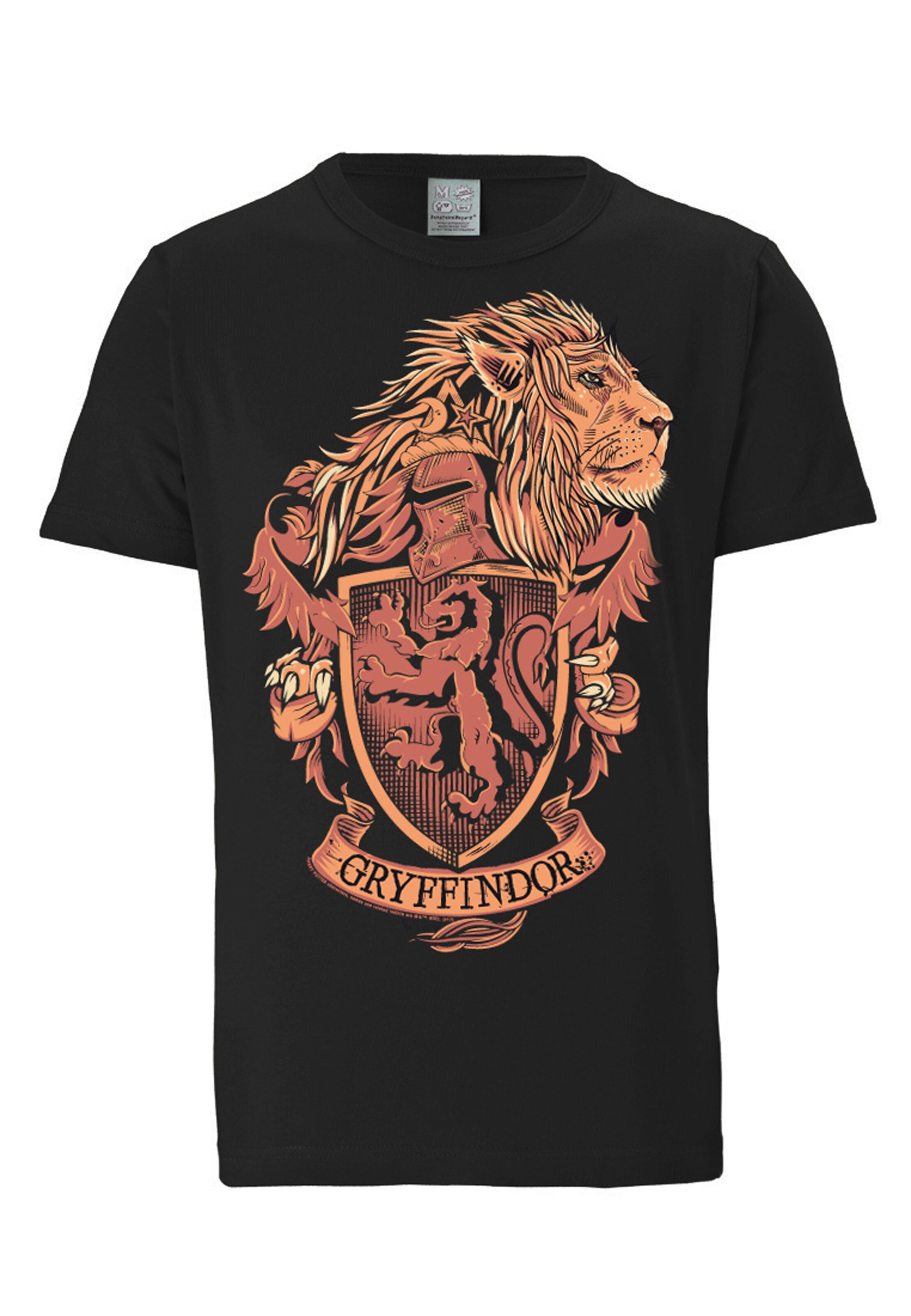 LOGOSHIRT T-Shirt 'Harry Potter - Gryffindor' in Schwarz: Vorderseite