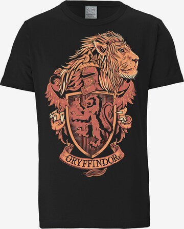 LOGOSHIRT T-Shirt 'Harry Potter - Gryffindor' in Schwarz: predná strana