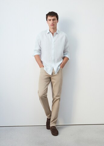 MANGO MAN Regular fit Button Up Shirt 'Parrotr' in Blue