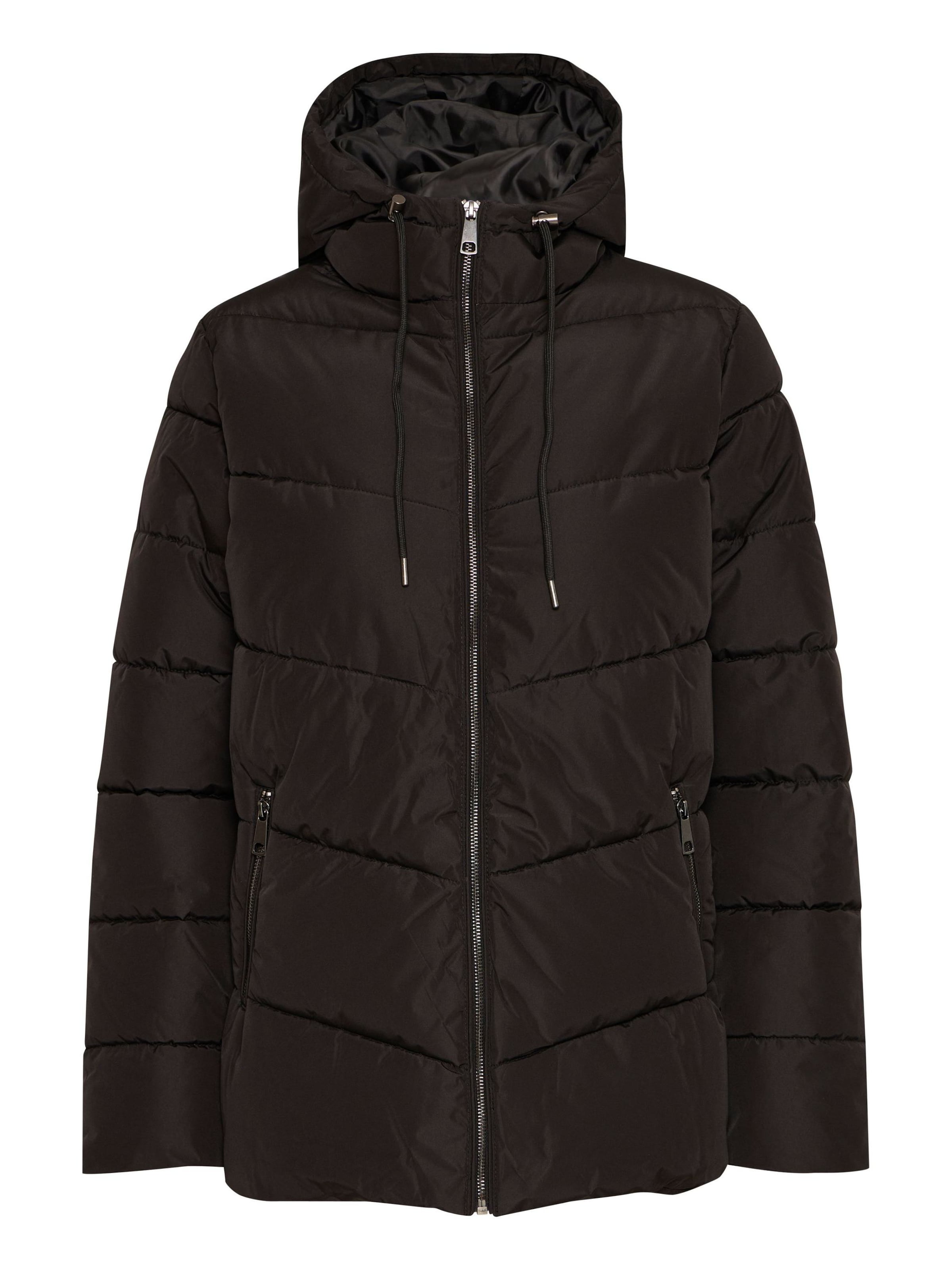 Veste d’hiver ' IHZELANA JA ' ICHI en noir : devant