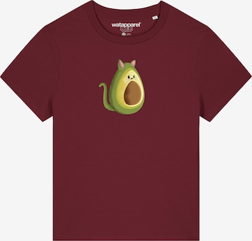 Watapparel T-Shirt 'Avocato' in Rot: Vorderseite