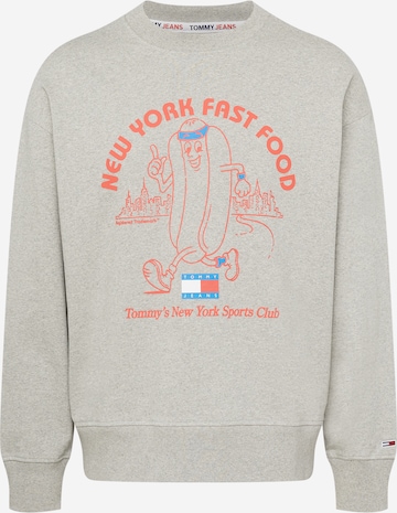 Sweat-shirt Tommy Jeans en gris : devant