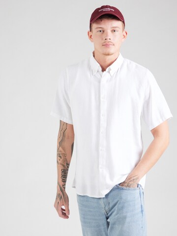 Abercrombie & Fitch Regular fit Πουκάμισο σε λευκό: μπροστά