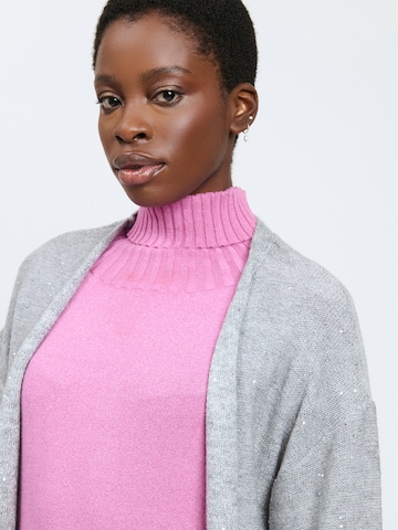 Influencer Strickjacke in Grau