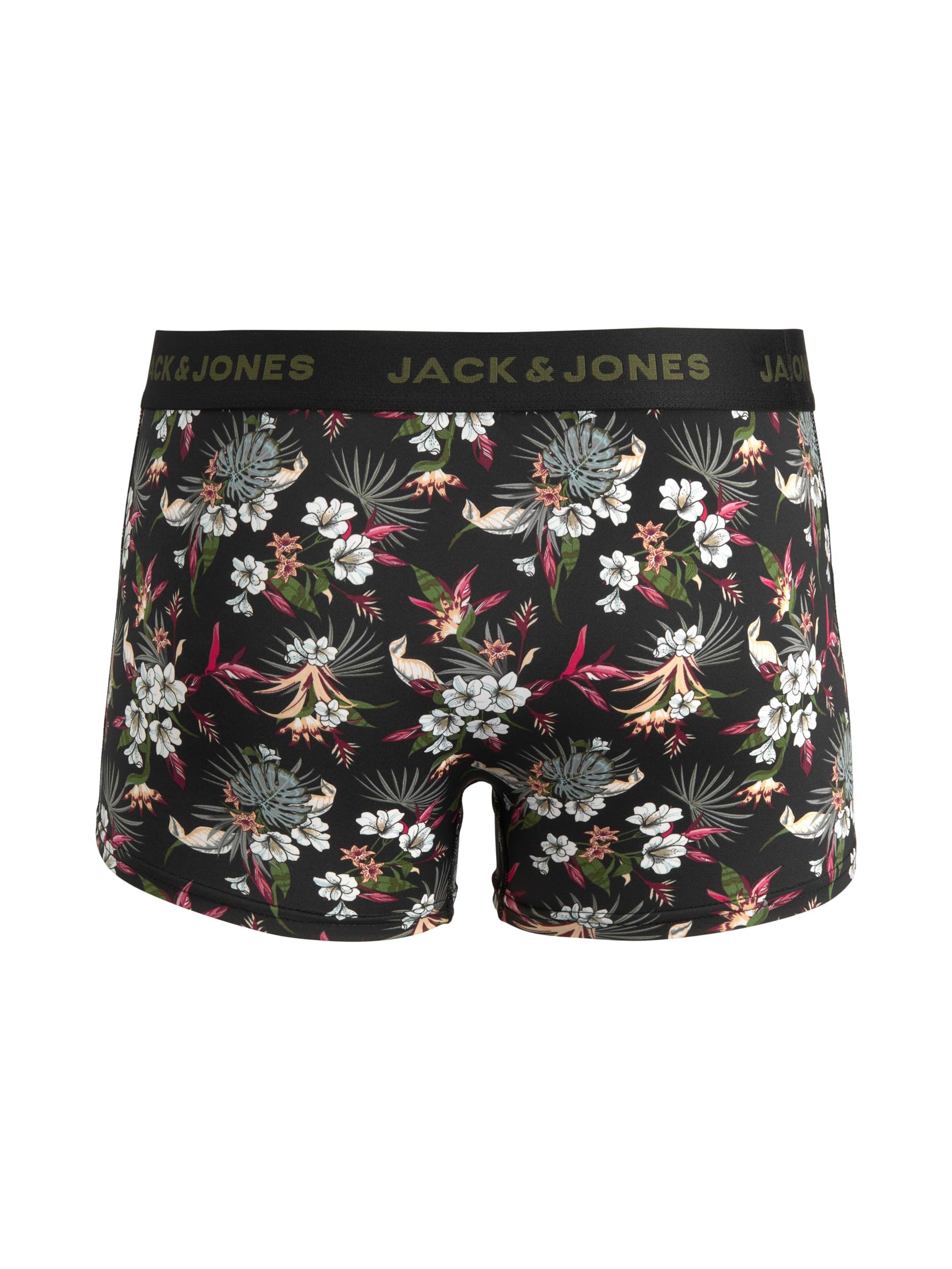 juoda JACK & JONES Boxer trumpikės 'JACFlower'