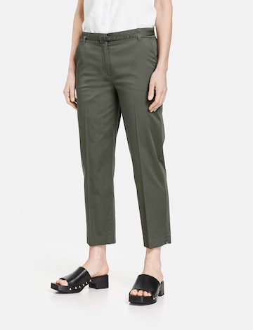 Coupe slim Pantalon à plis GERRY WEBER en vert : devant