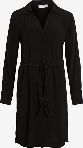 Robe-chemise 'FINI' VILA en noir : devant