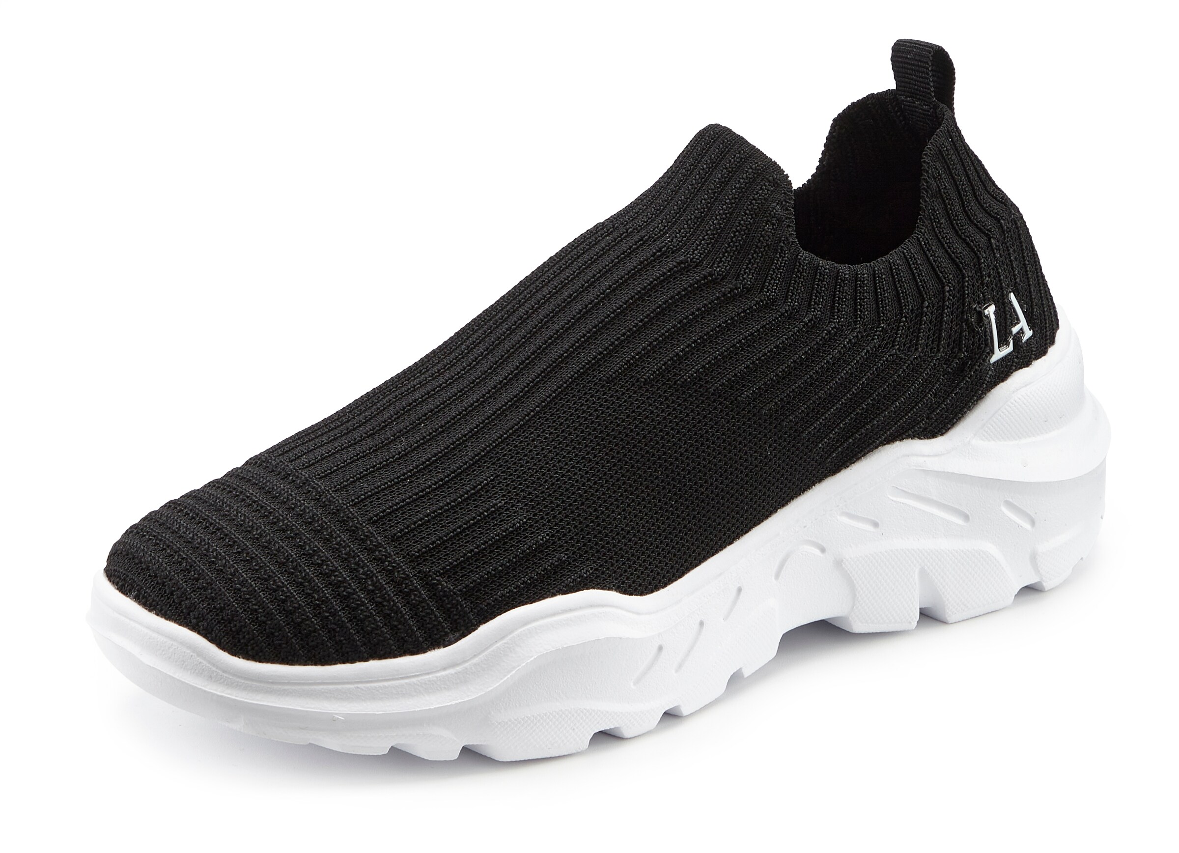 LASCANA Slip-Ons in Black: front