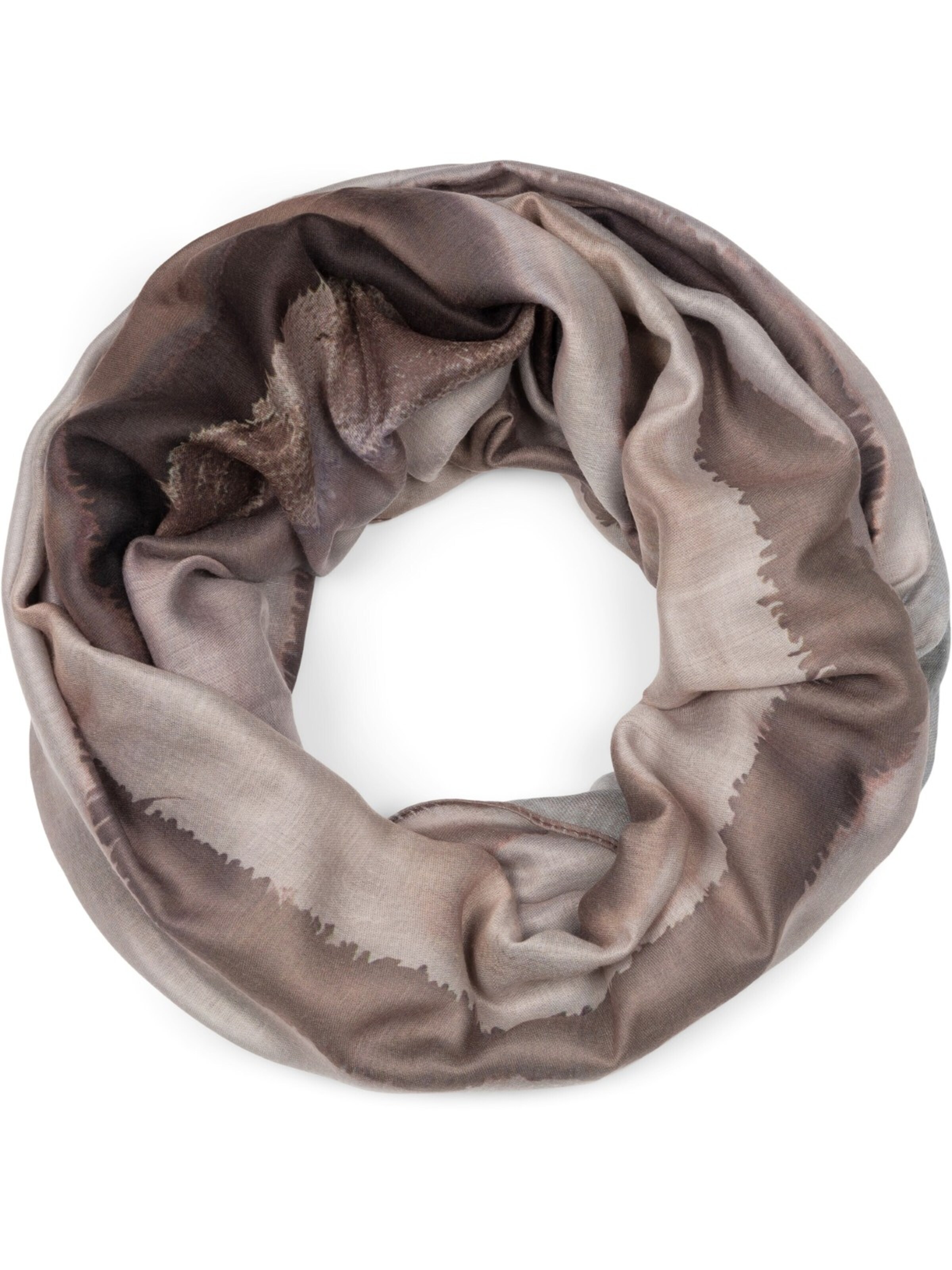 styleBREAKER Schlauchschal 'Bunter Loop Aquarell Farbverlauf Streifen'‌‌‌ in Braun: Vorderseite