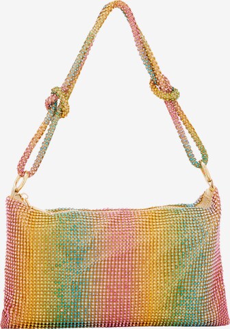 Borsa a mano di faina in colori misti: frontale