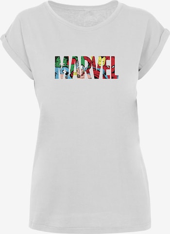 T-shirt 'Avengers Logo Character Infill' F4NT4STIC en blanc : devant