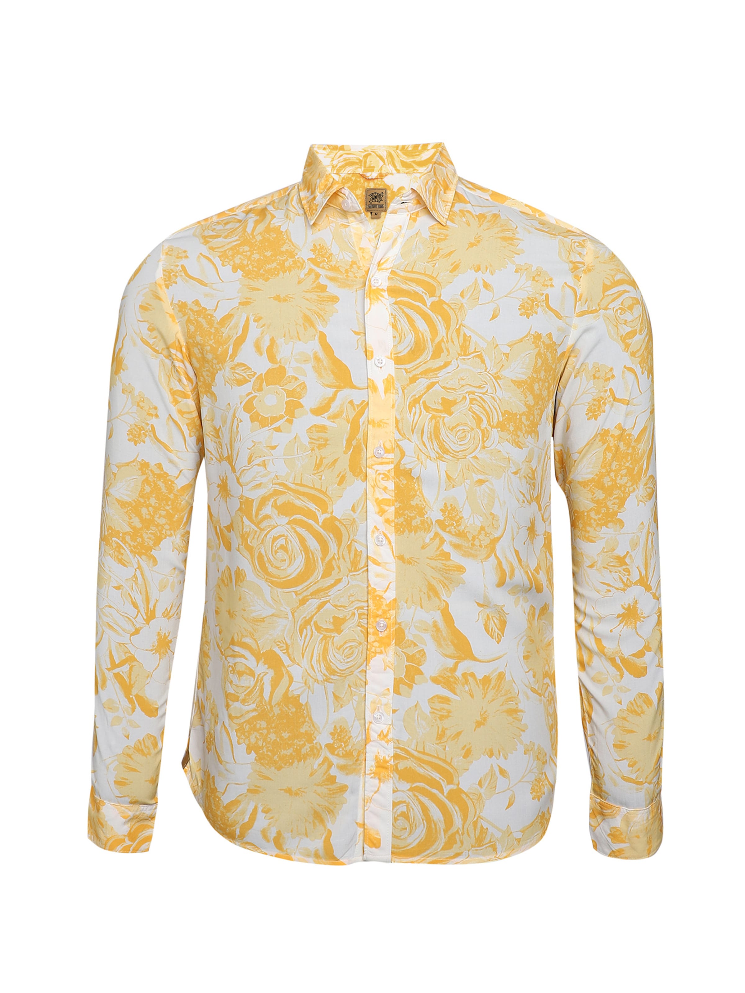 Campus Sutra Regular fit Skjorta ' Brayden ' i gul: framsida