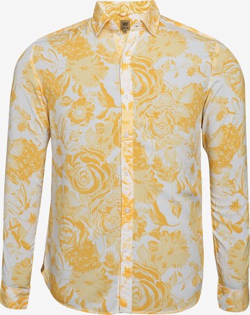 Campus Sutra Regular fit Button Up Shirt ' Brayden ' in Yellow: front