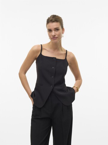 Gilet de costume 'MISCHA ' VERO MODA en noir : devant