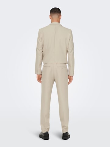 Only & Sons Slim fit Pleated Pants in Beige