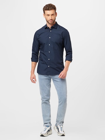 Coupe slim Chemise business 'JOE' JACK & JONES en bleu