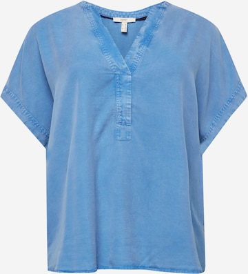 Esprit Curves - Blusa em azul: frente