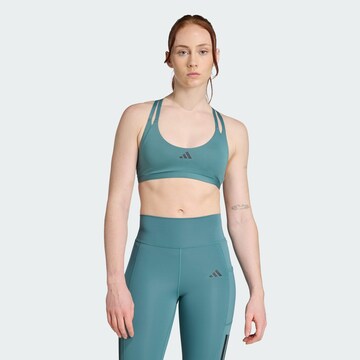 ADIDAS PERFORMANCE Bygelfri Sportbehå 'Aeroimpact Luxe' i grön: framsida