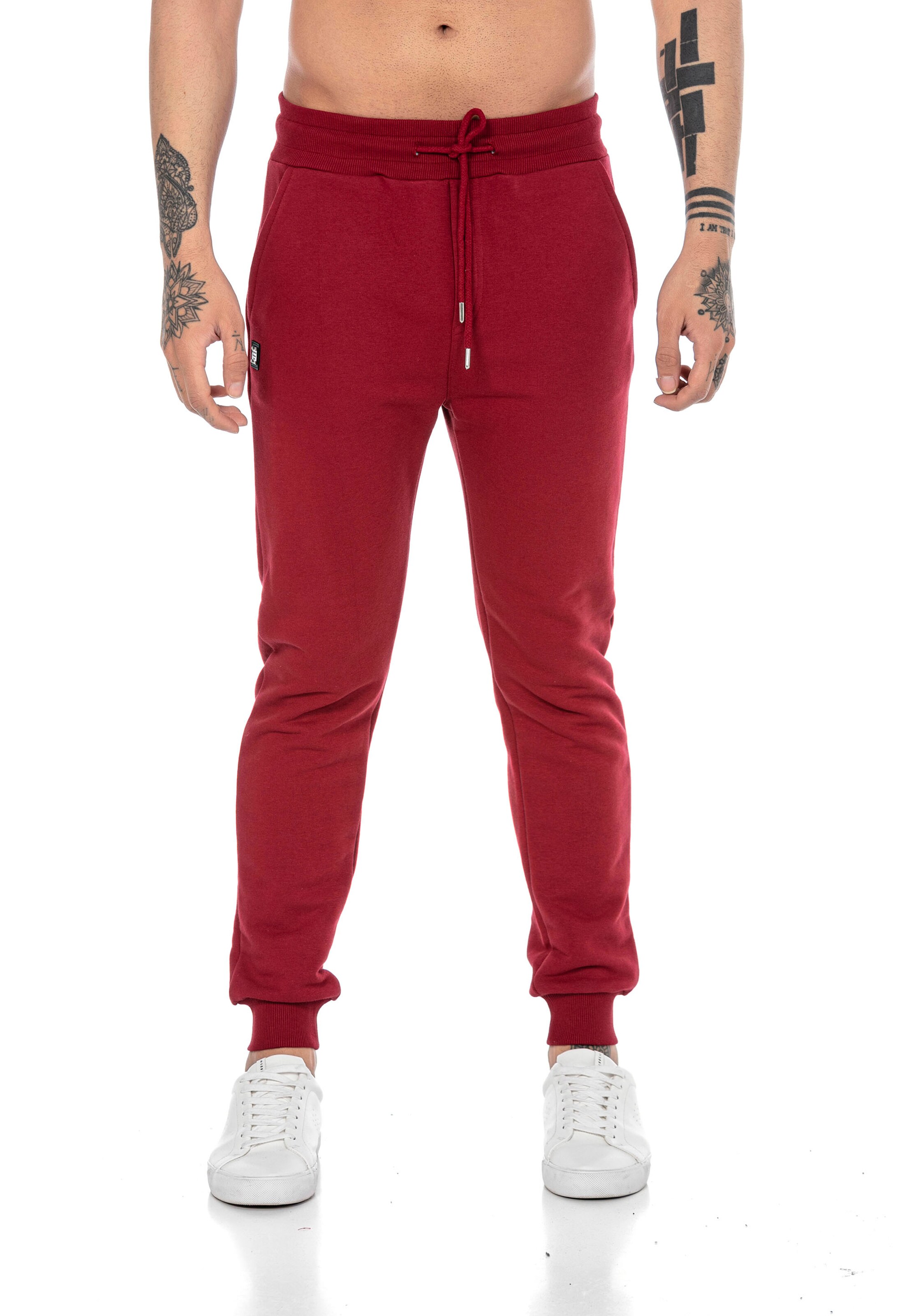 Männer Sweat Redbridge Jogginghose 'Crawley' in Bordeaux - QA90020 Männer Sweat Redbridge Jogginghose 'Crawley' in Bordeaux - QA90020