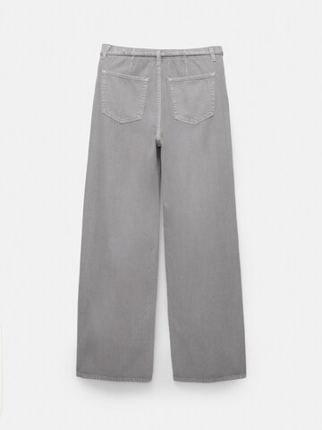 Wide Leg Jean Pull&Bear en gris