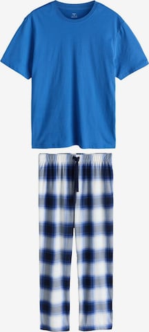 Next Pitkä pyjama värissä sininen: etupuoli