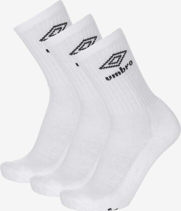 UMBRO Athletic Socks in White: front