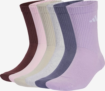 ADIDAS PERFORMANCESportske čarape 'Cushioned Crew 6 Pairs' - bež boja: prednji dio