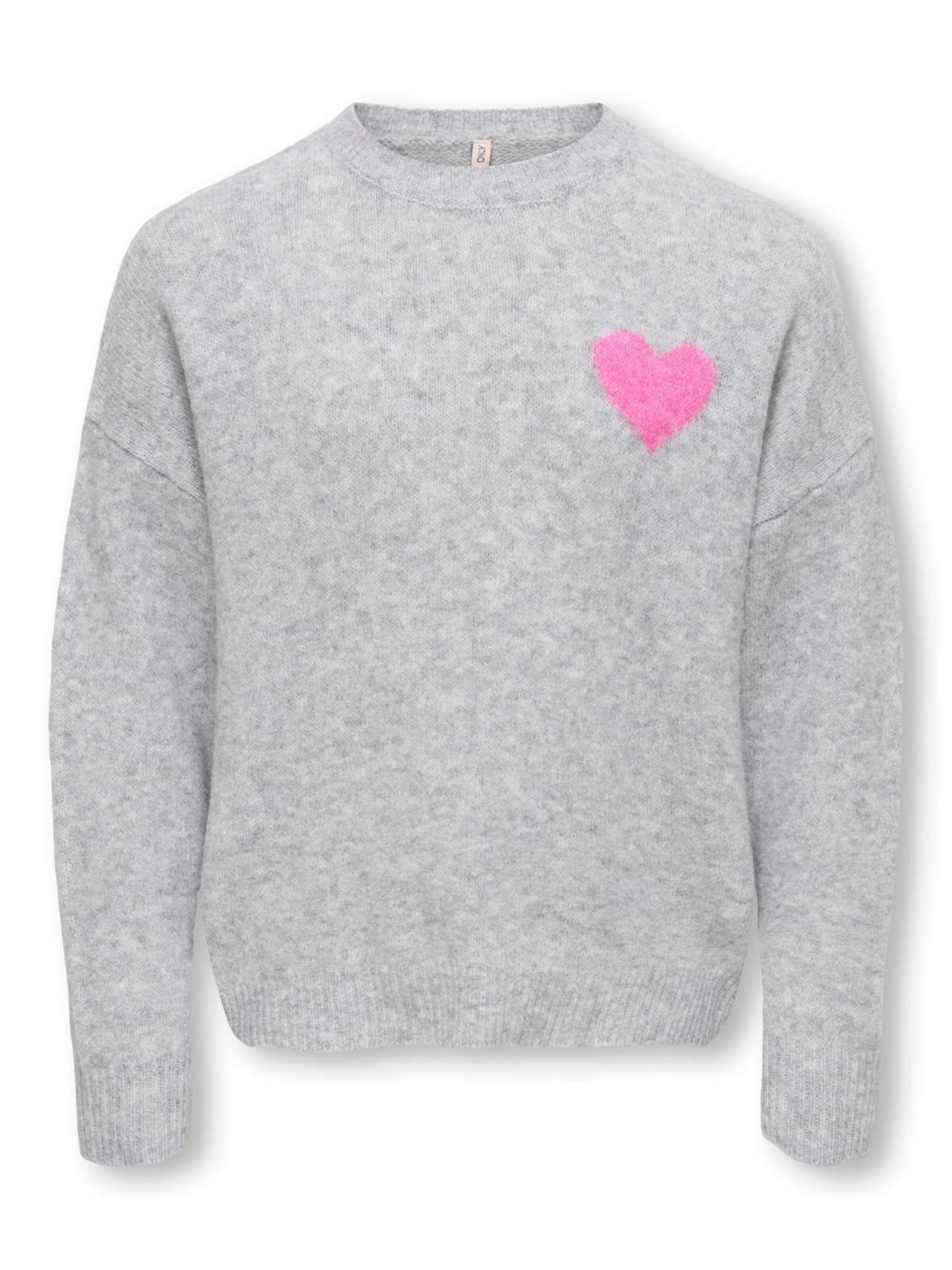 KIDS ONLY GIRL Sweater 'Strickpullover Kogabby' in Grey: front
