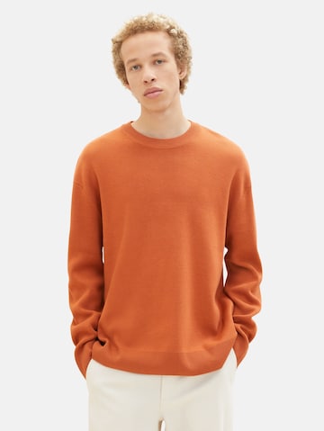 TOM TAILOR DENIM Sweater in Orange: front