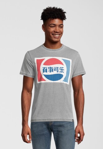 Recovered Shirt 'Pepsi Classic China Logo' in Grijs: voorkant