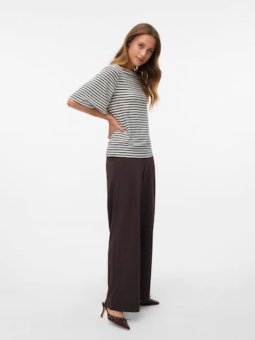 VERO MODA Wide Leg Hose 'VMBerlin' in Braun